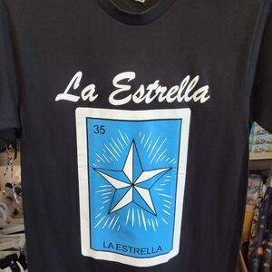 Source Unknown Black and Blue Graphic Tee